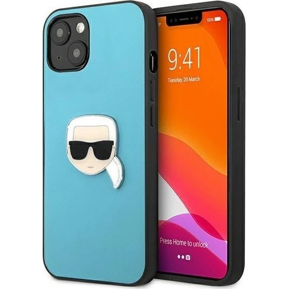 Karl Lagerfeld Ikonik Karl's Head Case til iPhone 13 mini - Blå