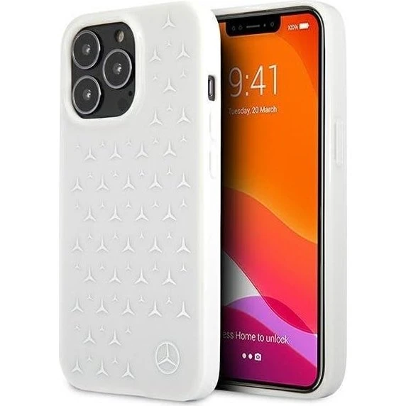 Mercedes Silver Stars Case til iPhone 13 / 13 Pro - Hvid