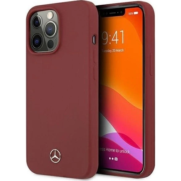 Mercedes Silicone Line Case til iPhone 13 Pro Max - Rød