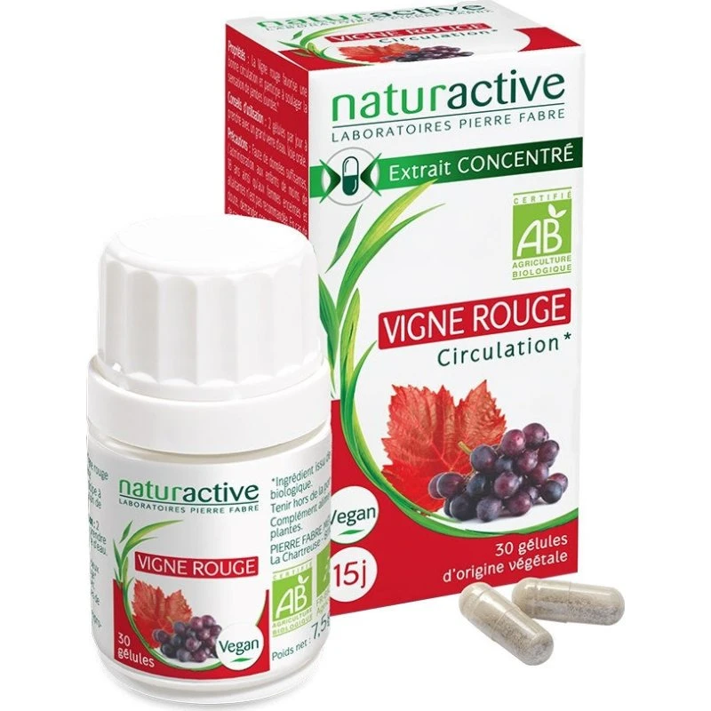 Naturactive Organic Red Vine Circulation - 30 kapsler