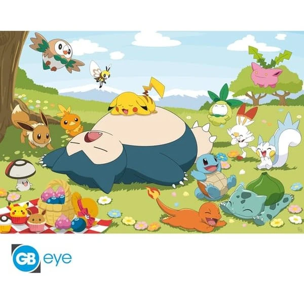 Pokemon Picnic Day Poster - Maxiplakat 61 x 61,5 cm