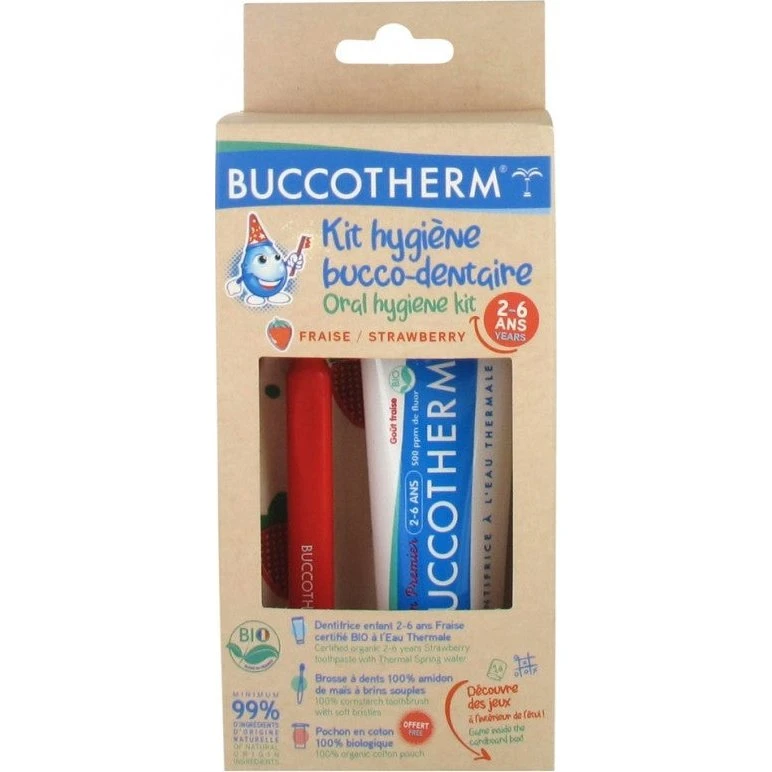 Buccotherm Baby Oral Hygiene Kit 2-6 år Jordbær