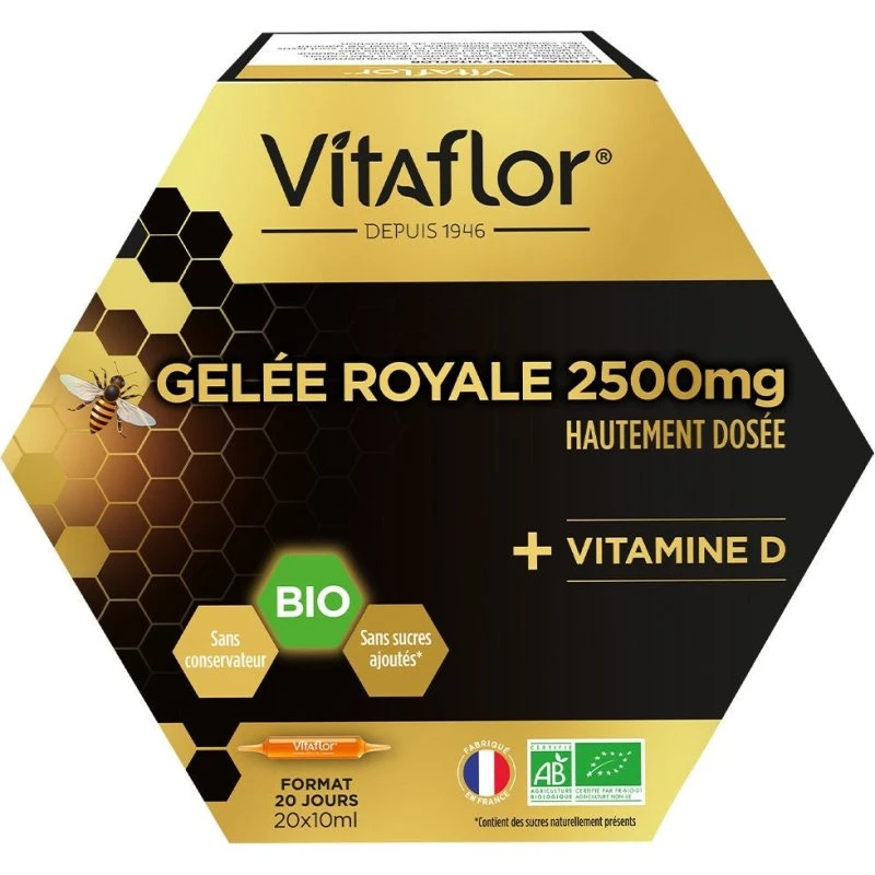 Vitaflor Royal Jelly 2500 mg & Vitamin D Bio 20x10ml