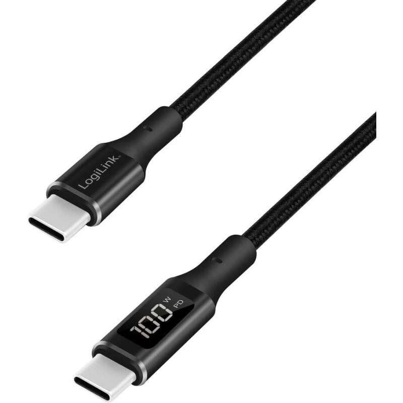 LogiLink USB-C-kabel med OLED-display 100W