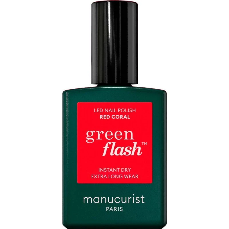 Manucurist Green Flash Gel Polish Red Coral 15ml