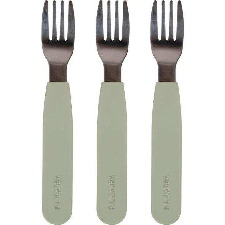 Filibabba Silikonegafler 3 stk – Green