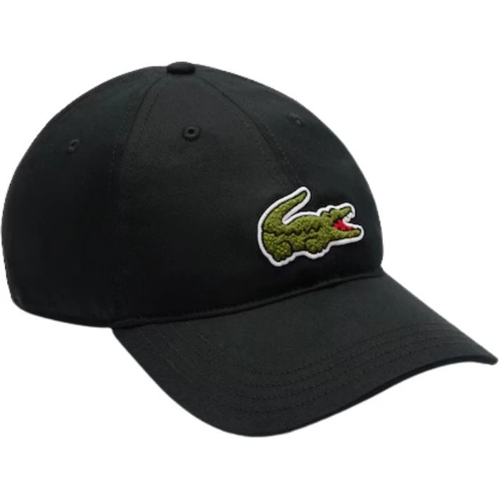 Lacoste Crocodile Badge Cotton Twill Cap - Sort
