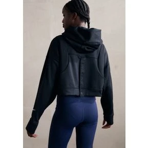 Nike Pro Therma-FIT hættetrøje til kvinder, Sort/Hvid