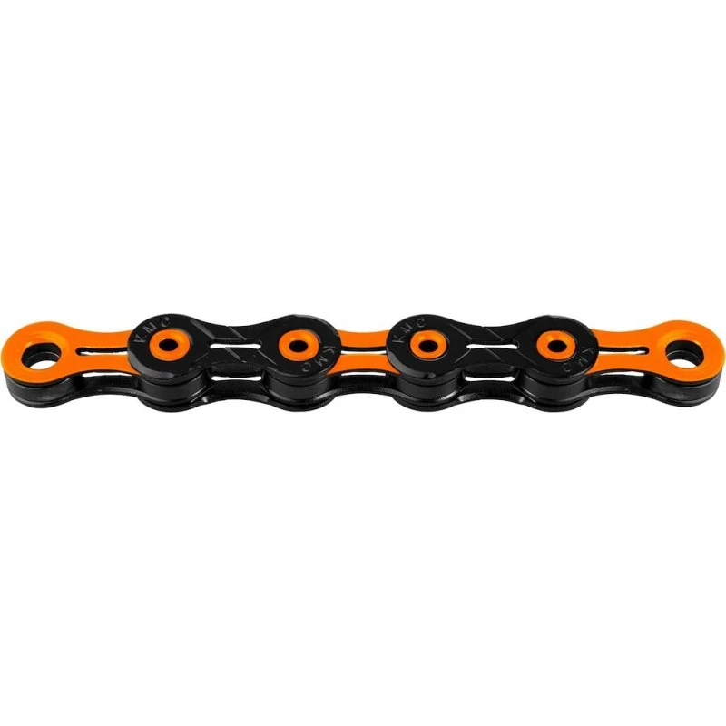 KMC X-11 SL DLC Super Light 11-speed kæde - Orange/Sort