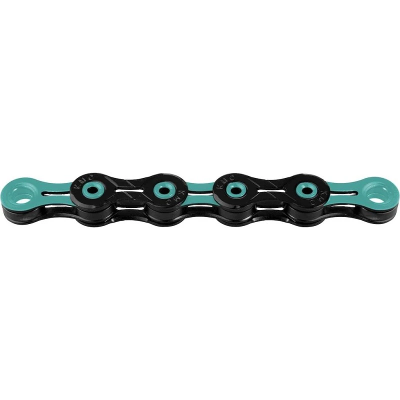 KMC X-11 SL DLC Super Light 11-speed kæde - Celeste/Sort