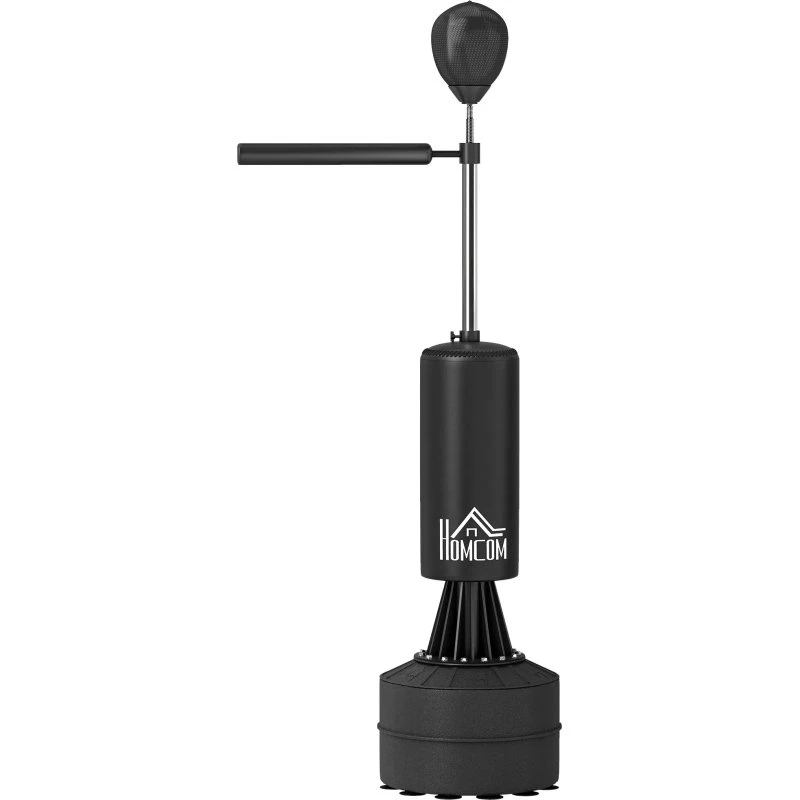 Stående boksesæk m. speedball, 155-205cm, sort