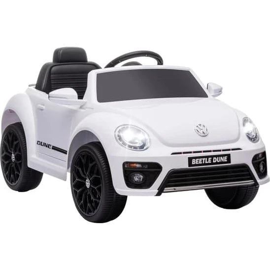 Volkswagen Beetle 12V Elbil til børn - Hvid med fjernbetjening