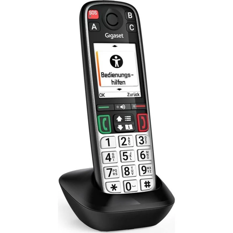 Gigaset EASY 500HX Seniortelefon - Sort/Sølv