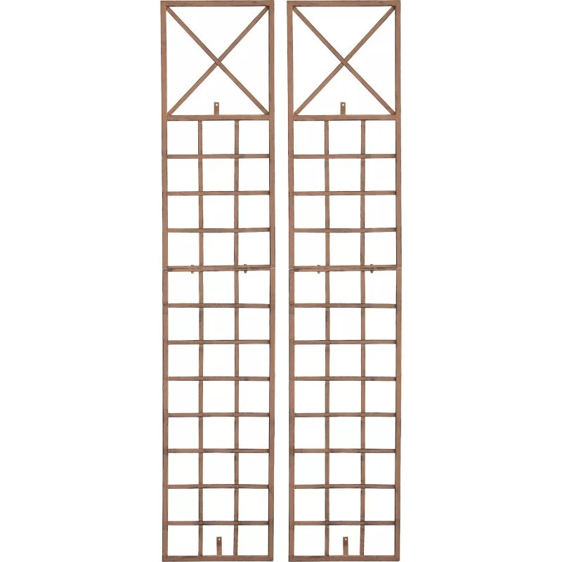 Trigo Sæt med 2 antikke brune metal espalier, 198 cm