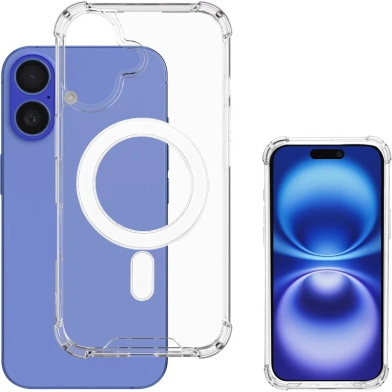 4smarts Ibiza Hybrid Cover til iPhone 16 - Transparent MagSafe