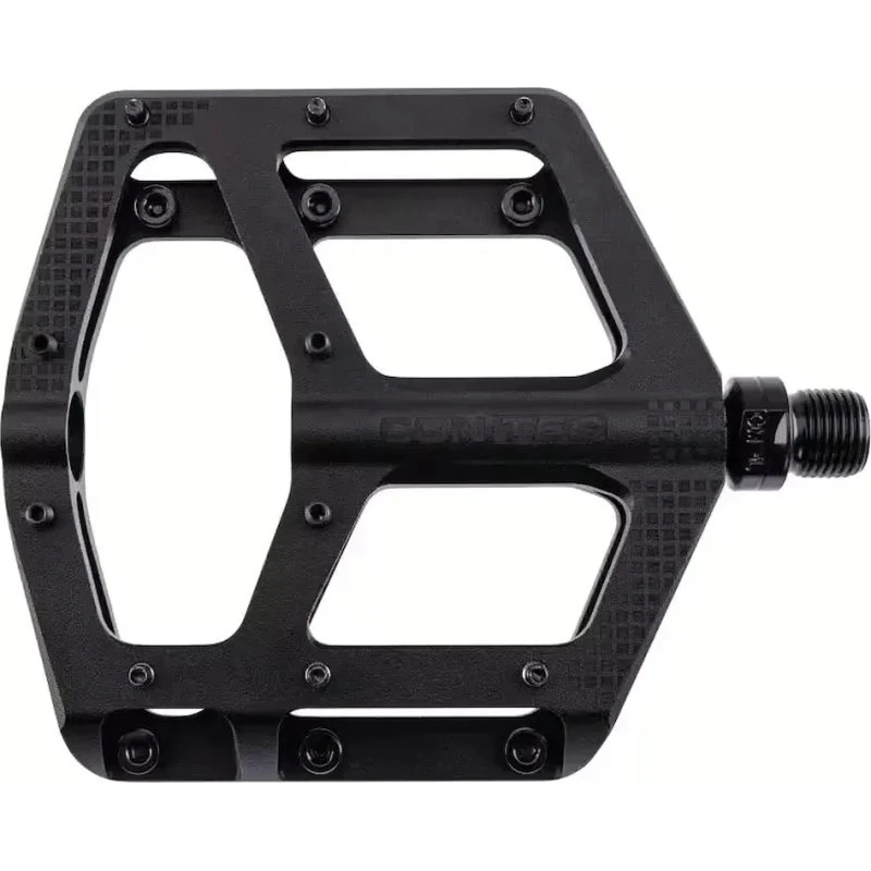 CONTEC Twoface pedaler i aluminium - Sort