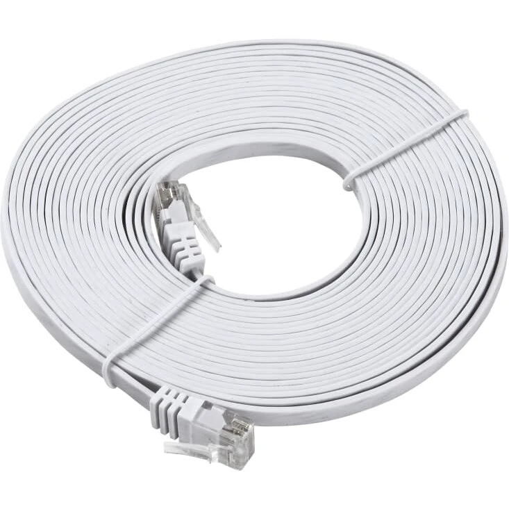 Goobay CAT6 fladt netværkskabel U/UTP 2 m hvid