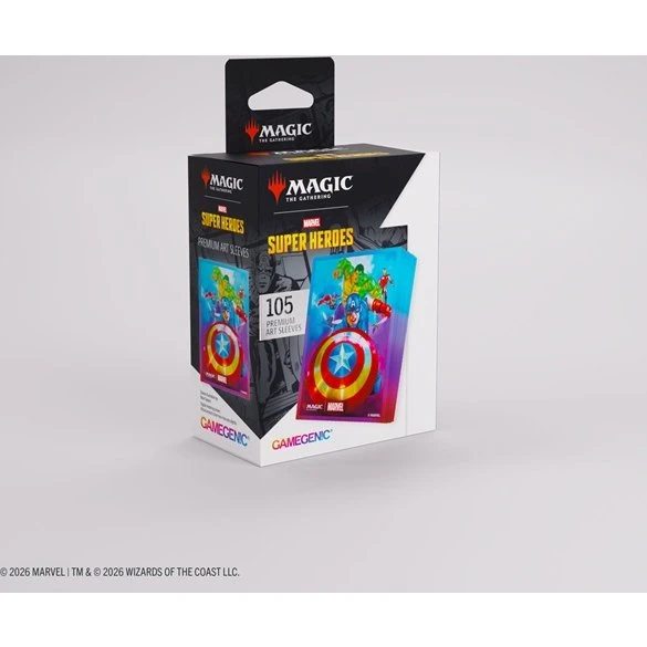 Gamegenic Marvel Super Heroes Art Sleeves - Captain America (105 stk)