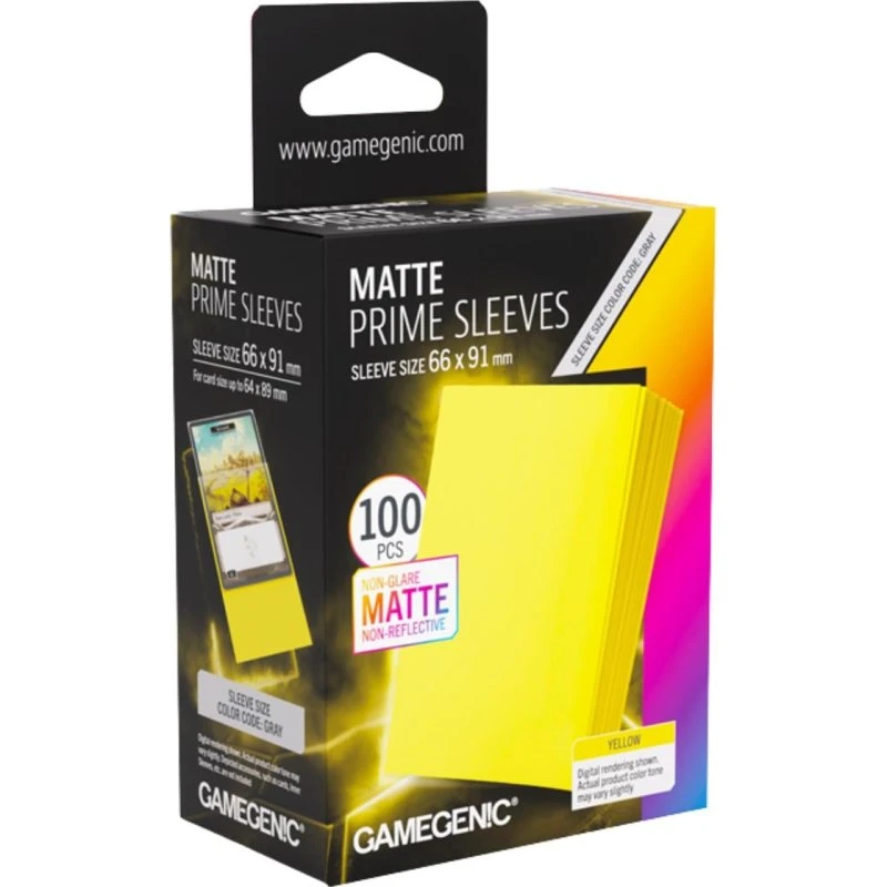 Gamegenic Matte Prime Sleeves - 100 stk - Yellow