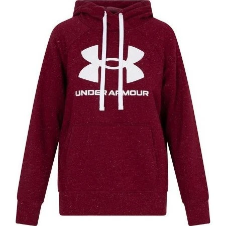 Under Armour Rival Fleece hættetrøje, mørkerød, XS