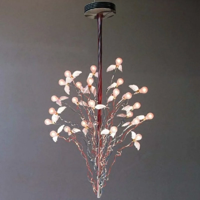 Ingo Maurer Birds Birds Birds Pendellampe, Rød/Blå, 190 cm