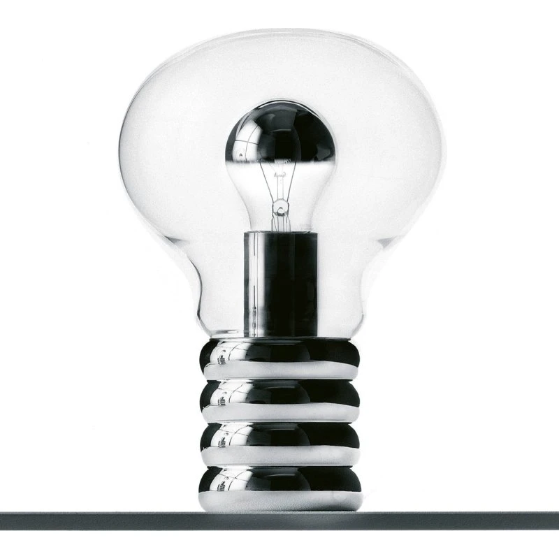 Ingo Maurer Bulb Bordlampe i krystalglas og krom