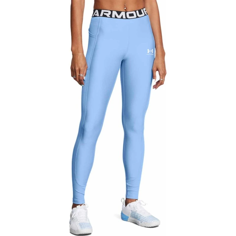 Under Armour HeatGear Leggings - Ether Blue/White