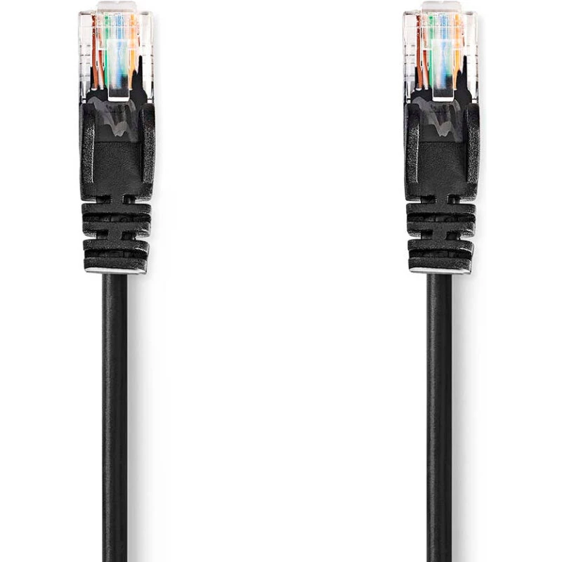 CAT6 netværkskabel RJ45-RJ45 0,5 m sort (U/UTP, PVC)