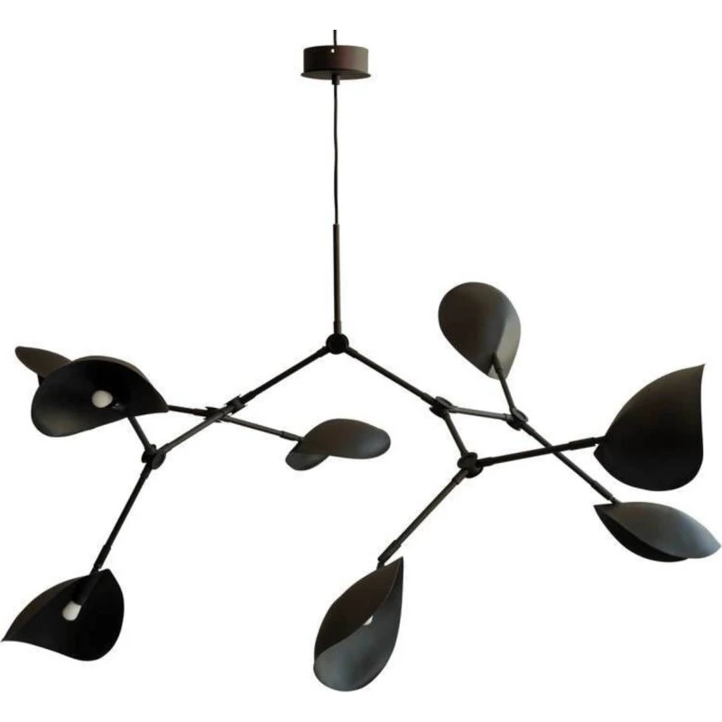 101 Copenhagen Stingray Lysekrone, sort, 70 cm, 8 lyskilder