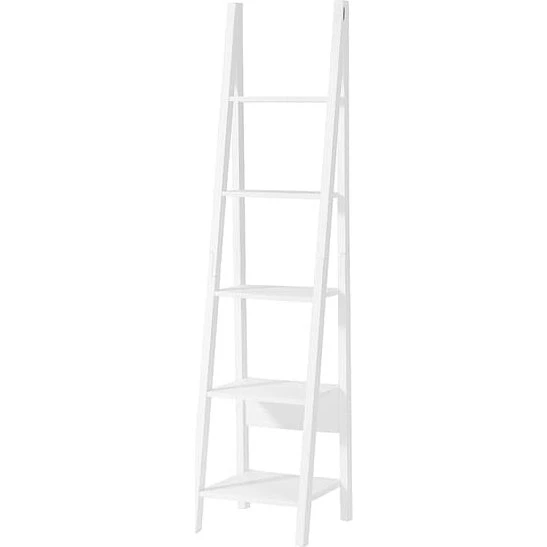 SoBuy Bogreol 5 hylder 44x39x180cm - 2-delt sæt, Hvid FRG101-Wx2