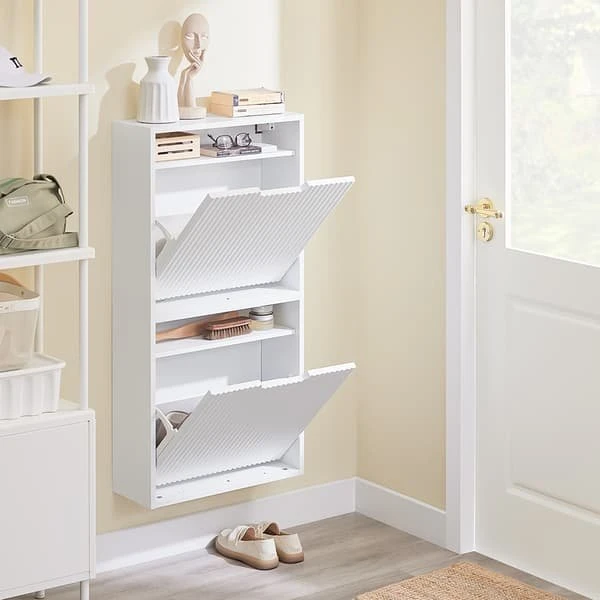 SoBuy Skoskab 50x19x100cm Hvid FSR204-W