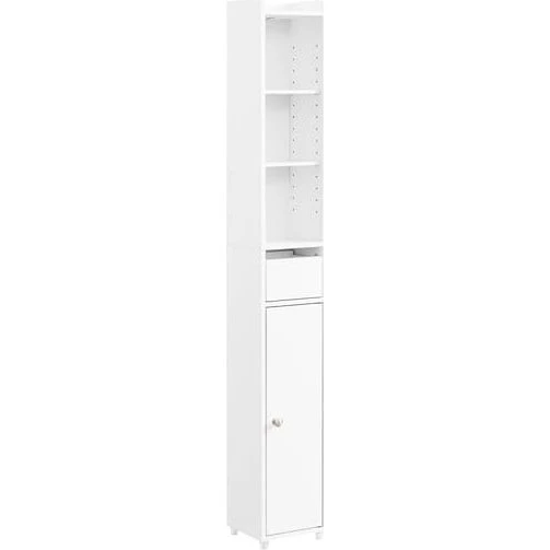 SoBuy Smalt Badeværelsesskab 20x20x145cm Hvid BZR34-K-W