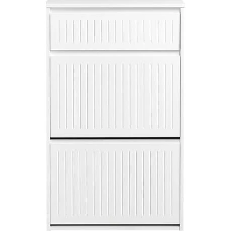SoBuy Skoskab FSR165-W med 2 hylder i hvid