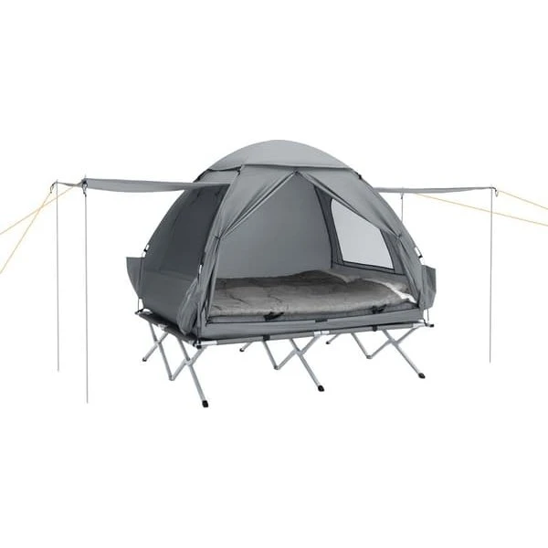 SoBuy 7-i-1 Camping Telt til 2 personer - Grå OGS32-L-HG