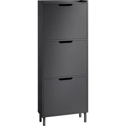SoBuy Smalt skoskab 50x19x129cm Sort FSR151-H-SCH