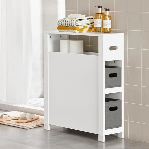SoBuy Nischereol med 2 kurve, Hvid 20x60x70cm BZR83-W