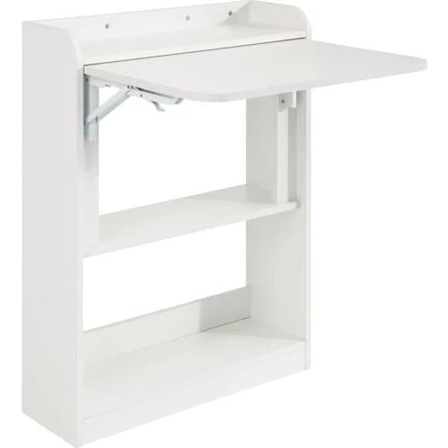 SoBuy Foldebord med opbevaring FWT92-W, Hvid, 64x58x82cm