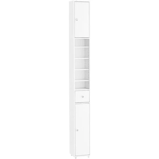SoBuy Smalt Badeværelsesskab 20x20x180cm Hvid BZR34-II-W