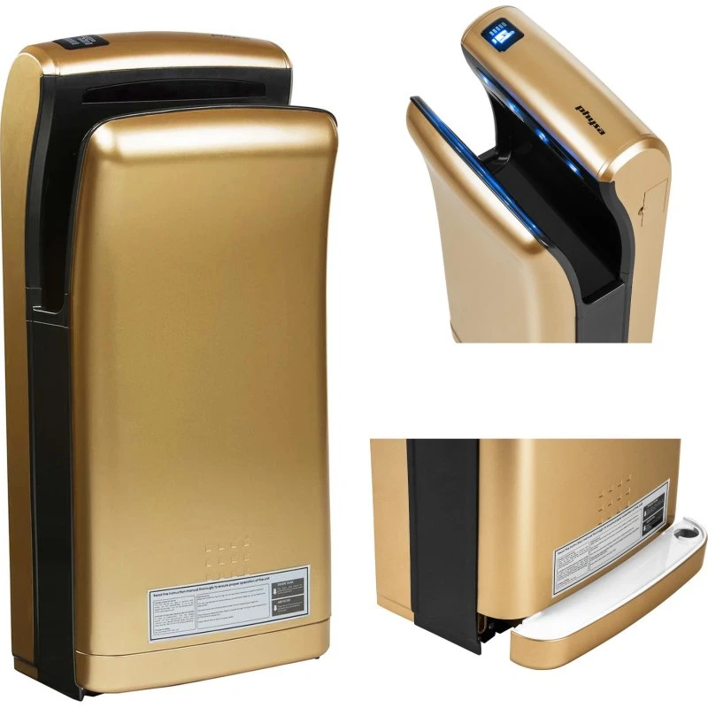 Physa Bari Gold elektrisk vægmonteret håndtørrer 1200W
