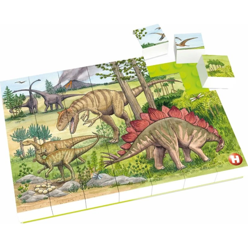 Hubelino Block Puzzle Dinosaur World - 35 dele