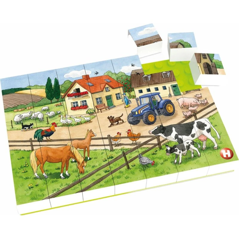 Hubelino Block Puzzle Life on the Farm - 35 dele