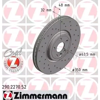 ZIMMERMANN Bremseskiver til Land Rover & Jaguar 290.2270.52