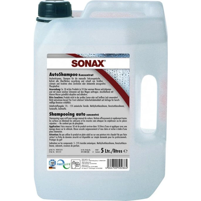SONAX Gloss Shampoo Koncentrat 5 L – skånsom bilvask