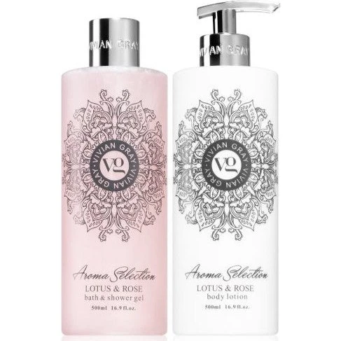Vivian Gray Aroma Selection Lotus & Rose Sæt (2 x 500 ml)