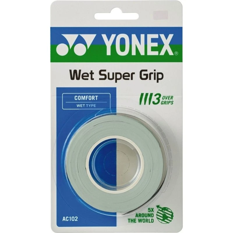 Yonex Wet Super Grap Overgrip (3-pak, Powder Green)