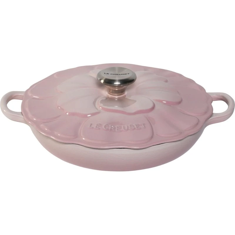 Le Creuset Gryde Gourmet Blomst 26 cm, Shell Pink