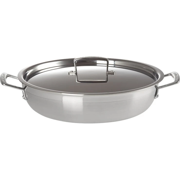 Le Creuset Sautergryde 30 cm 3-ply rustfrit stål