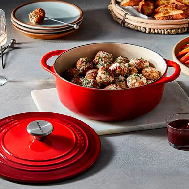Le Creuset Signature lav rund støbejernsgryde 24 cm, mat sort