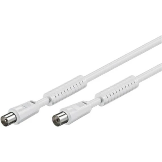 Goobay Antennekabel med ferrit 80 dB, dobbelt afskærmet