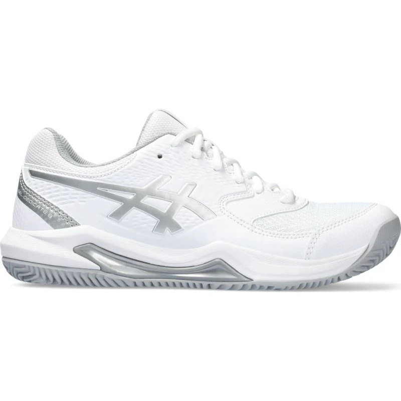 Asics Gel-Dedicate 8 Clay Damesko - White/Pure Silver